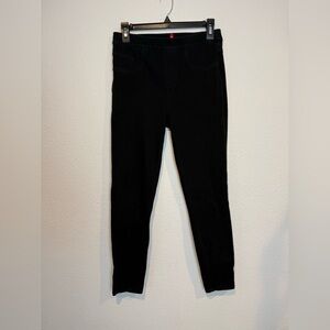Spanx Black Cotton High Rise Pull On Skinny Jean Jeggings Pants Women’s Size M